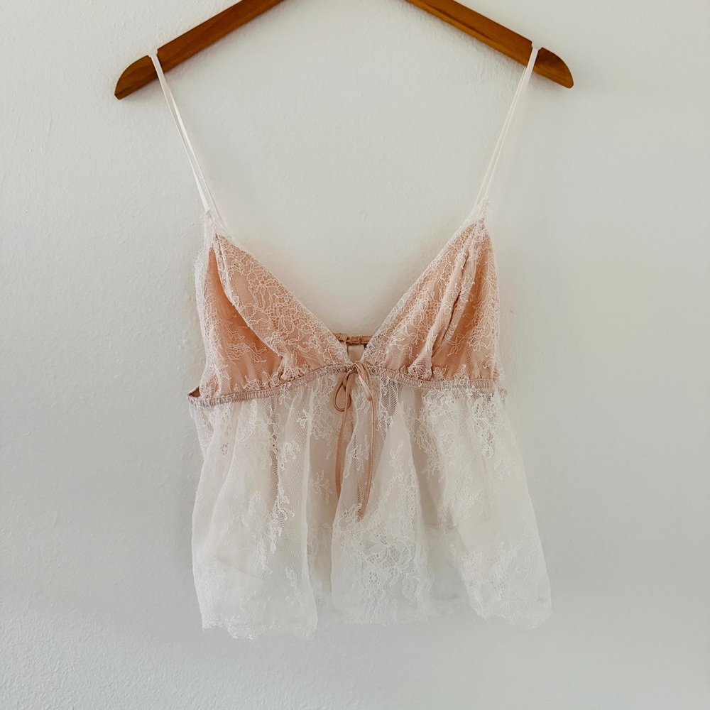 Victoria’s Secret White Nude Two Piece Lingerie Tank Camisole Bridal Set - Picture 2 of 7